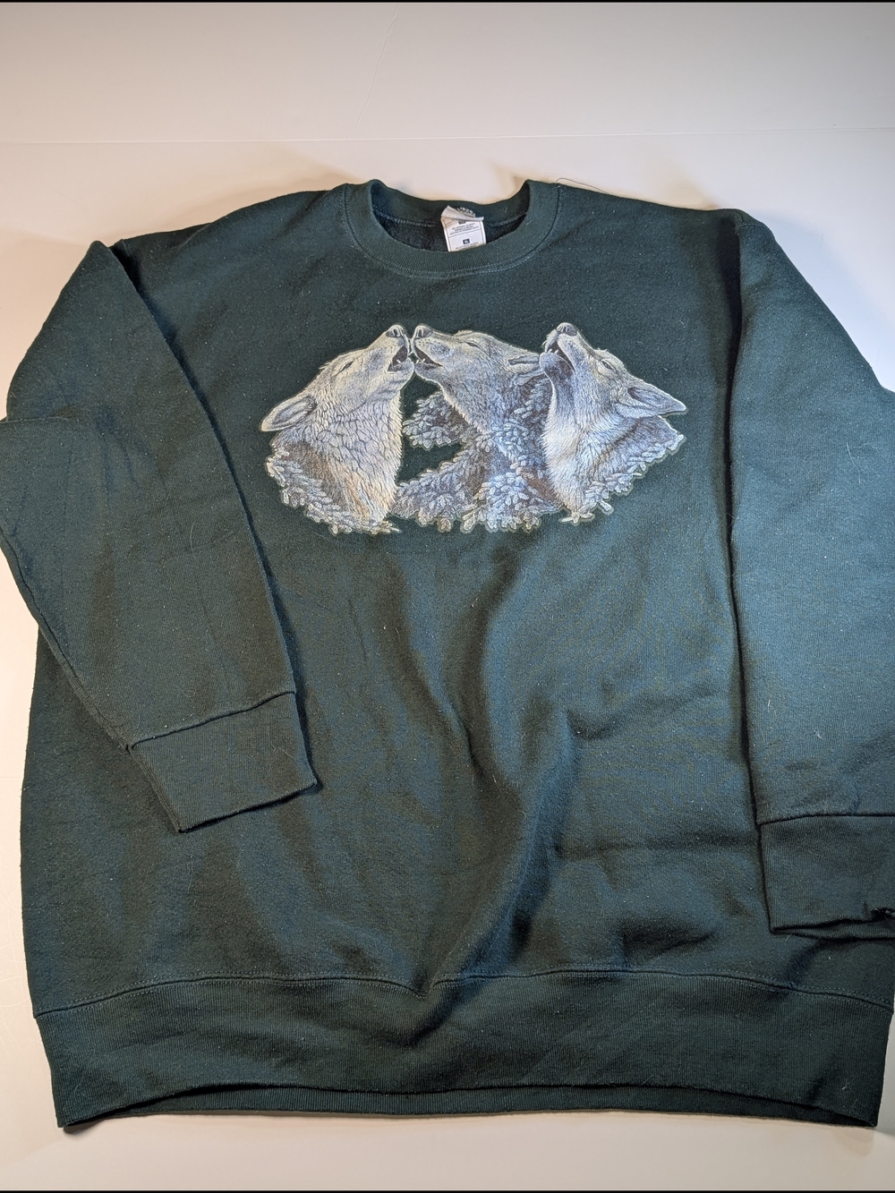 Vintage 90s Fruit of the Loom Wolf Sweatshirt Mens XL